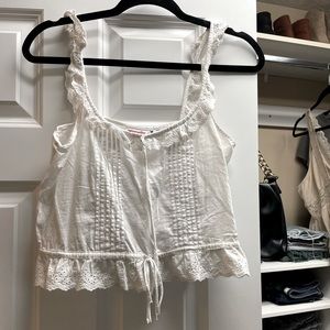 White Wrangler Urban Outfitters Crop Tank Top